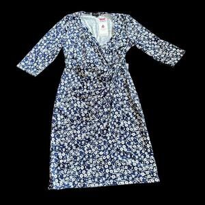 Berydress | Women’s Blue & White Floral 3/4 Sleeve Dress | Size M | NWT | 0715